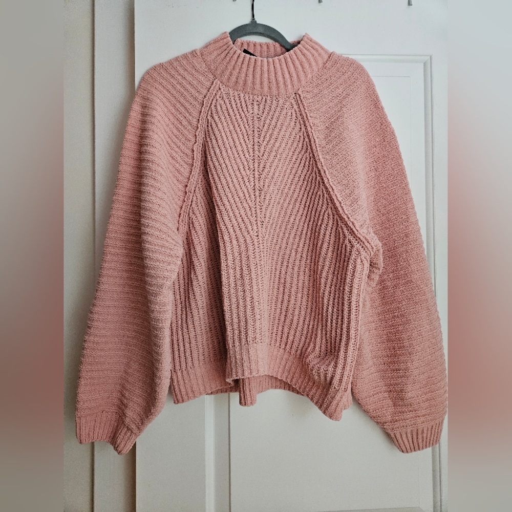 Fashion Nova desert rose mock neck sweater NWT